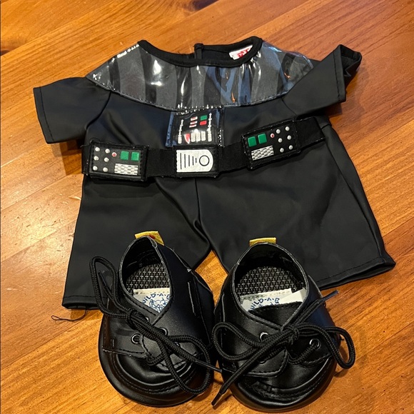 Build A Bear Darth Vader Star Wars Black and Gray Costume  with Black Shoes - Picture 1 of 4